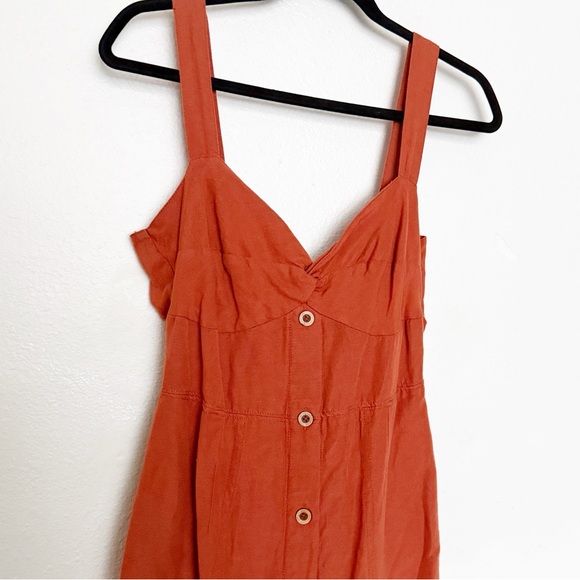 Anthropologie Maeve Twist Front Linen Blend Mini Dress Sz M - Picture 8 of 13